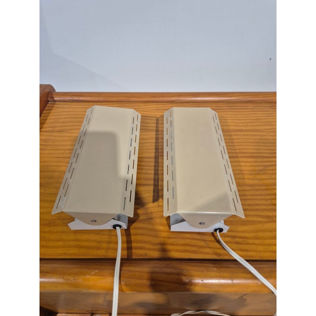 Metal Vintage Bedside Lamps, 1960s, Set of 2 For Sale - Image 7 of 9