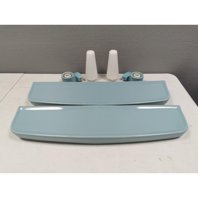 Bathroom Lamps with Matching Shelves by Sigvard Bernadotte for Ifö, 1970s, Set of 4 For Sale - Image 3 of 12