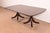 English Smith & Watson Regency Banded Mahogany Double Pedestal Extension Dining Table, Newly Refinished For Sale - Image 3 of 15