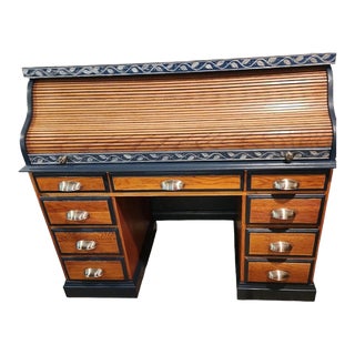 1960s Vintage Rolltop Desk For Sale