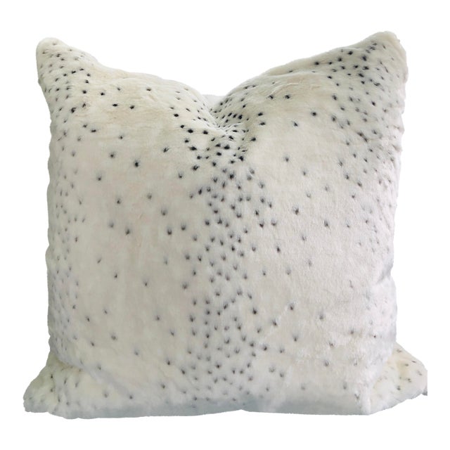 Custom Made Snow Leopard Faux Fur 18" Pillow Cover Chairish