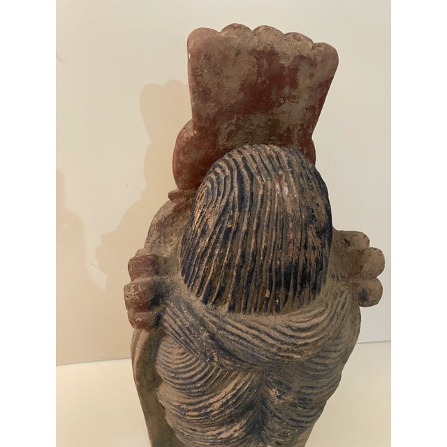 Vintage Large Wood Guanyin Sculpture For Sale - Image 4 of 11