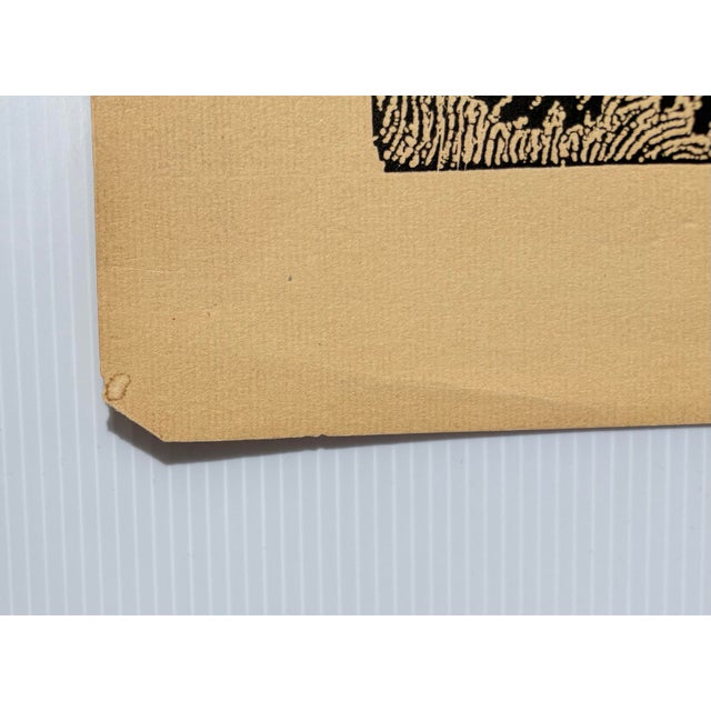 Veteren Pines by Berger Sandzen. 1928 Original Woodcut (Nail Cut) Lithograph. For Sale In Kansas City - Image 6 of 7