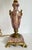 Early 20th C. Neoclassical Hollywood Regency Raspberry Marble & Brass Table Lamp For Sale - Image 10 of 13