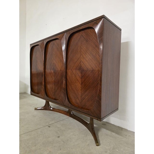 Brown Vintage Sideboard by Vittorio Dassi, 1950s For Sale - Image 8 of 18