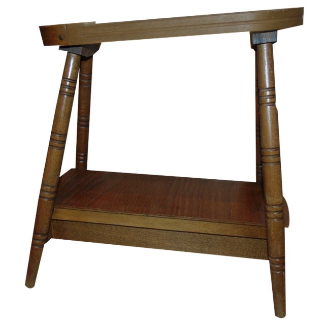 Vintage Wooden Shoe Shine Cabinet, 1960s For Sale