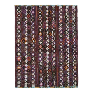 Vintage Turkish Shaggy Tulu Kilim Rug 5'6''x7'1''