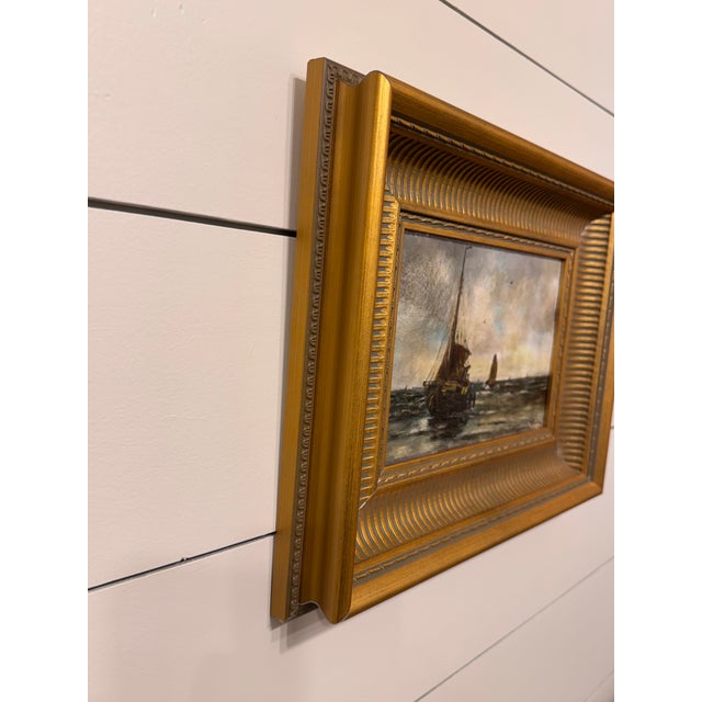 English Oil on Canvas Sailing Boats For Sale In Nashville - Image 6 of 10