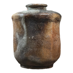 Antique Large Japanese Edo Period Wood Fired Earthenware Jar (Circa 1700-1800)
