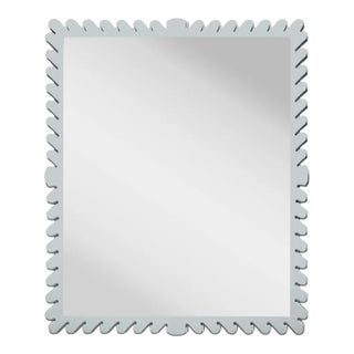 Fleur Home Garden District Coquette Rectangle Mirror in Pelican Gray, 30x42 For Sale