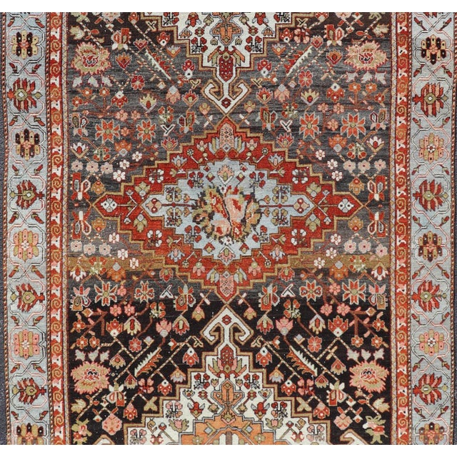 Traditional Antique Persian Tribal Design Bakhtiari Rug in Multi Colors by Keivan Woven Arts For Sale - Image 3 of 14