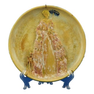Vintage Ceramic Plate by Sante Tassinari of Faenza, 1920s For Sale