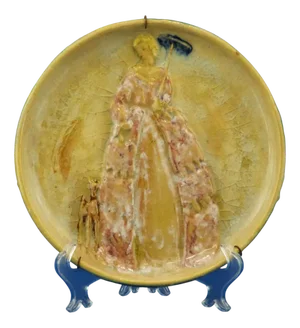 Vintage Ceramic Plate by Sante Tassinari of Faenza, 1920s