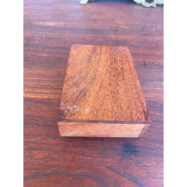1970s Maui Koa/Ebony Wood Treasure Jewelry Box Made in Hawaii by Hand For Sale In Santa Fe - Image 6 of 6