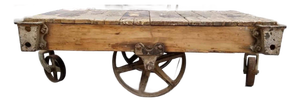 Antique Industrial Factory Cart Coffee Table