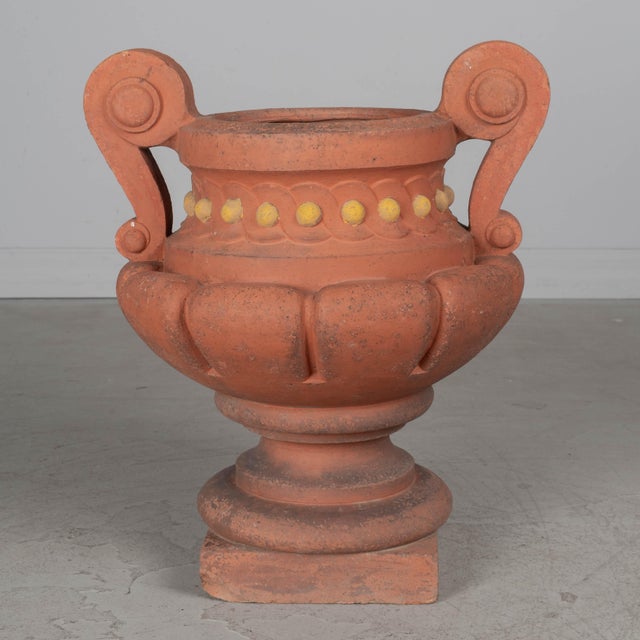 Beaux-Arts 19th Century French Terracotta Garden Urn by Perrusson For Sale - Image 3 of 11