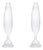 Flo 2-Piece Set Optic Glass Vases, 12" For Sale