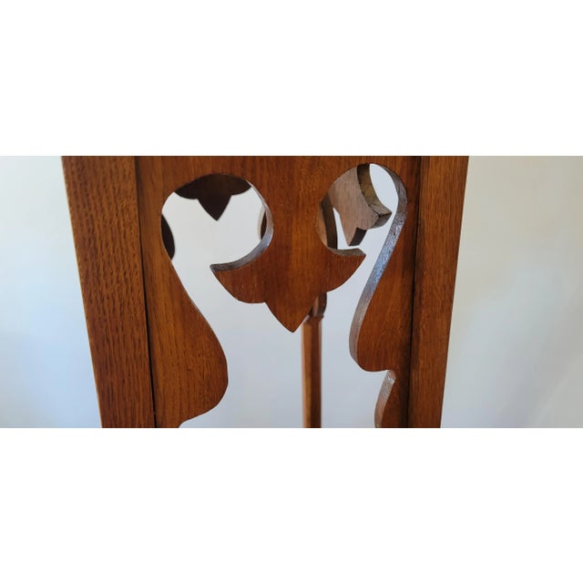 Late 19th Century Antique Art Nouveau Pedestal Plant Stand Arts & Crafts For Sale - Image 5 of 8