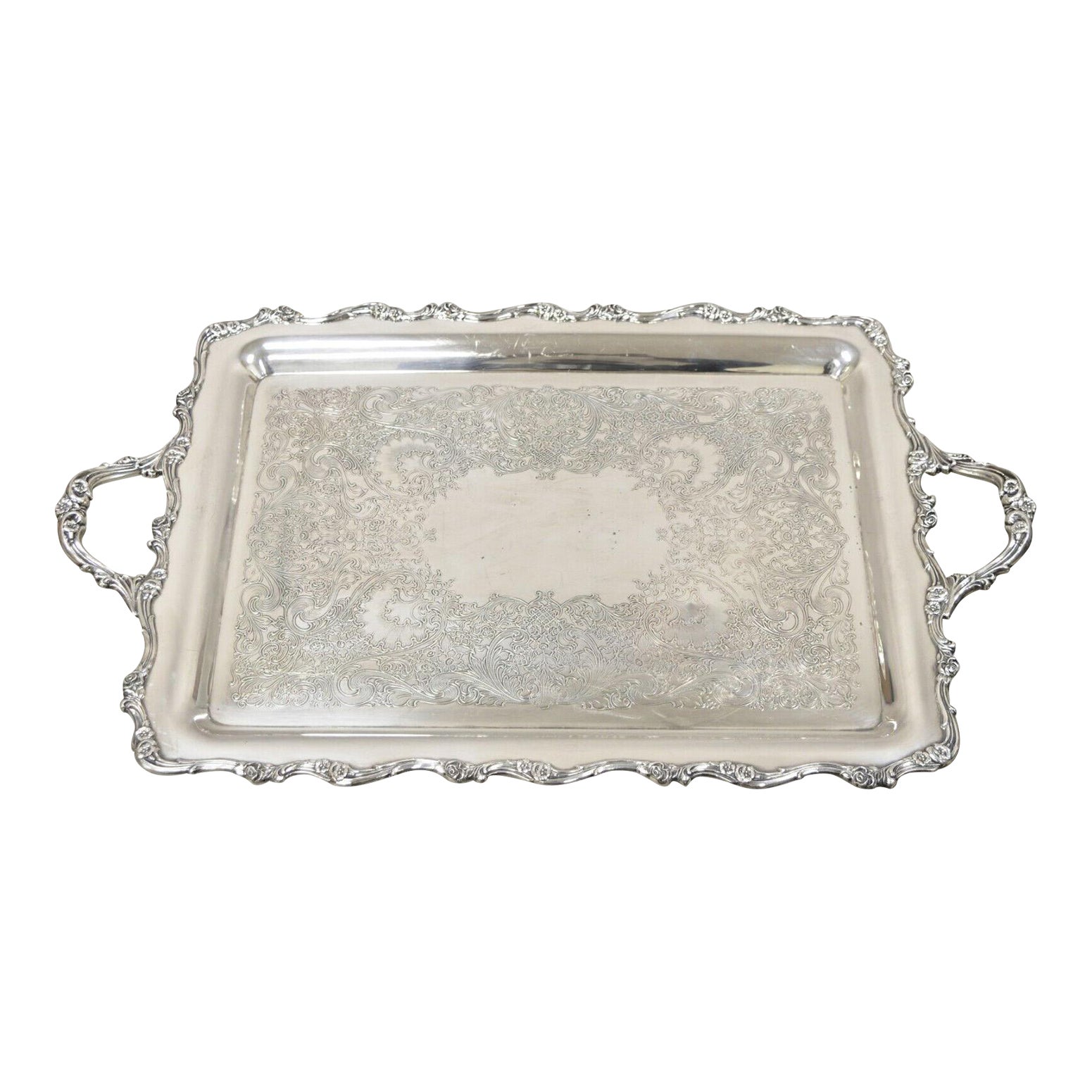 Antique Wilcox International Silver Co. American Rose 7391 Serving