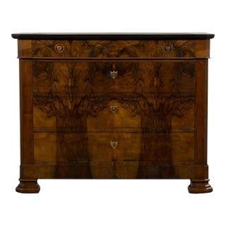 19th Century French Louis Philippe Walnut Chest of Drawers For Sale