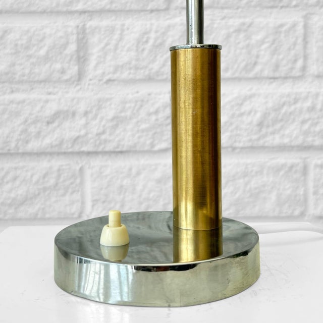 Modern Scandinavian Table Lamp Model 503 in Brass & Steel from Boréns, Sweden, 1940s For Sale - Image 11 of 14