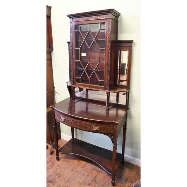 Wood Art Nouveau Display Cabinet Mahogany 1890 For Sale - Image 7 of 7