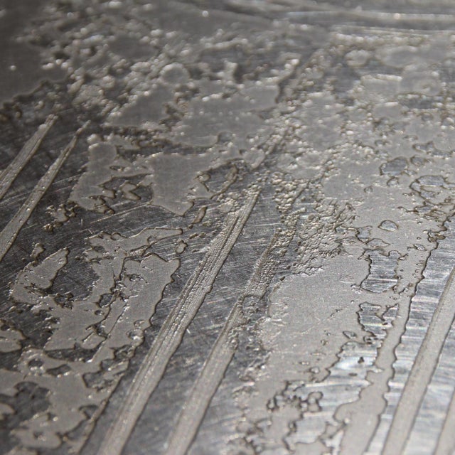 Oak & Etched Metal Coffee Table by Heinz Lilienthal, Germany, 1970s For Sale - Image 12 of 17