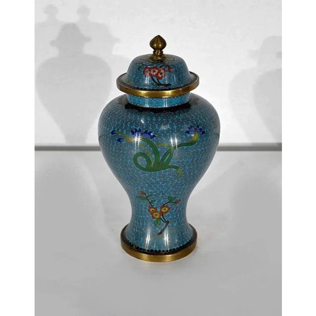 Antique Japanese Cloisonné Vase in Enamel and Bronze For Sale - Image 10 of 10