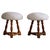Set of Danish Modern Tripod Stools with Lambswool Seats, 1950s For Sale - Image 17 of 17