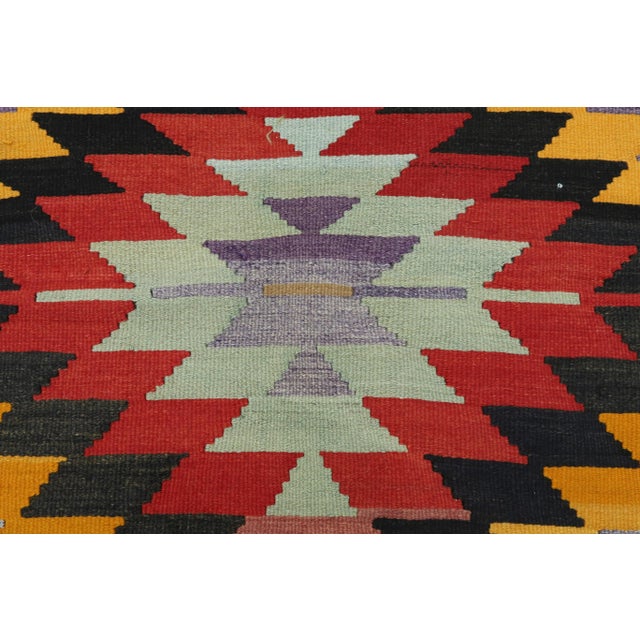 Vintage Turkish Kilim Rug-5′7″ × 11′8″ For Sale - Image 10 of 13