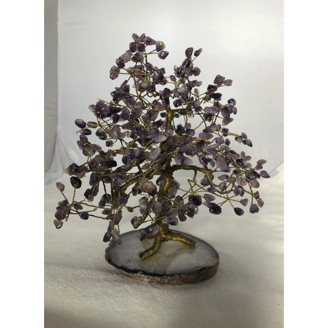 Vintage Rich Purple and White/Gray Agate Base. This Whimsical Tree is known as the Tree of Life and will add a perfect...