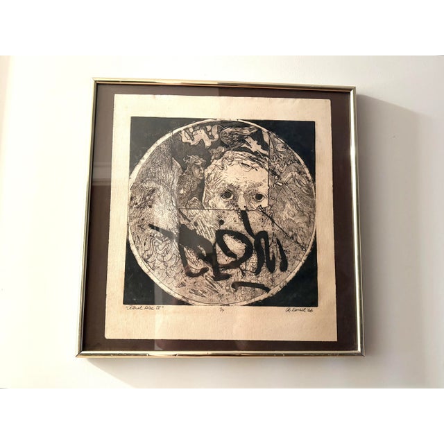 Extremely Rare 1966 “Ritual Disc IV” Limited Edition Etching with Mixed Media by R. Dorsett — Edition of 9 A remarkable...