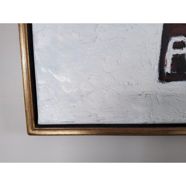Mid Century Swedish Modernist Naivist Maritime Oil Painting of a Fisherman For Sale - Image 9 of 18