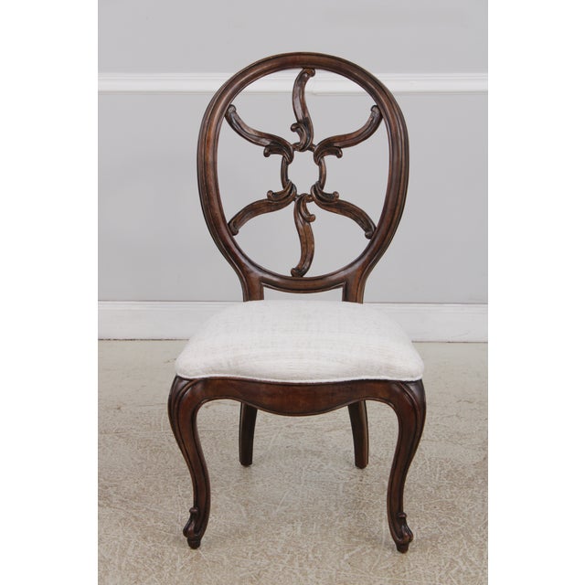 Set of 6 Henredon Pierced Back Dining Room Chairs For Sale - Image 12 of 18