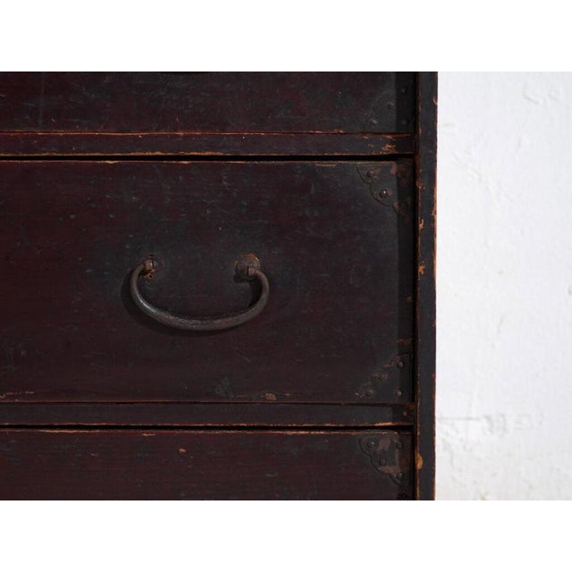 Wood Antique Japanese Chest of Drawers For Sale - Image 7 of 11