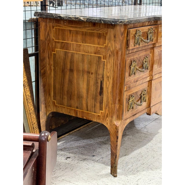 French Transitional LouisXV. , XVI Chest of Drawers For Sale - Image 9 of 9