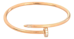 Cartier Juste un Clou Diamond 18k Pink Gold Bracelet w/Paper - Size 18