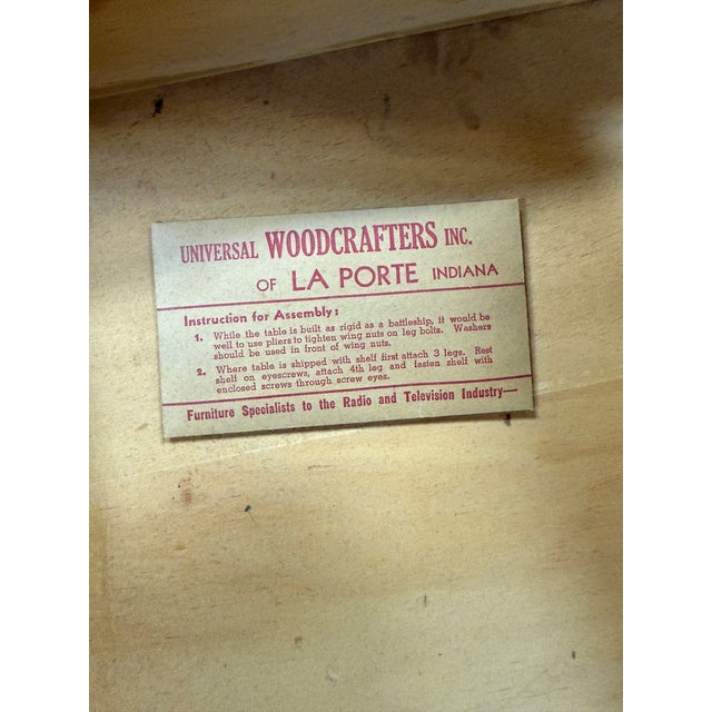 Mid-Century Modern Rotating Top Coffee Table by Universal Woodcrafters Inc., 1950s For Sale - Image 9 of 9