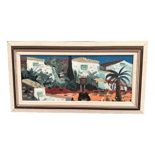 Tage Gavik, Puerto De La Cruz, 1950s, Oil Painting on Canvas, Framed For Sale