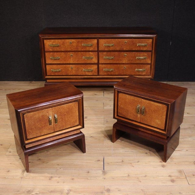 20th Century Italian Bedside Tables, 1950, Set of 2 For Sale - Image 3 of 13