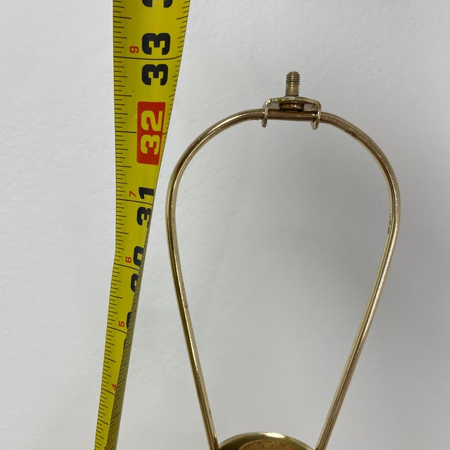 Mid-Century Modern Speckled Drip Glaze Ceramic Table Lamp With Original Shade – Leviton Socket, Gilbert Wiring For Sale - Image 11 of 12