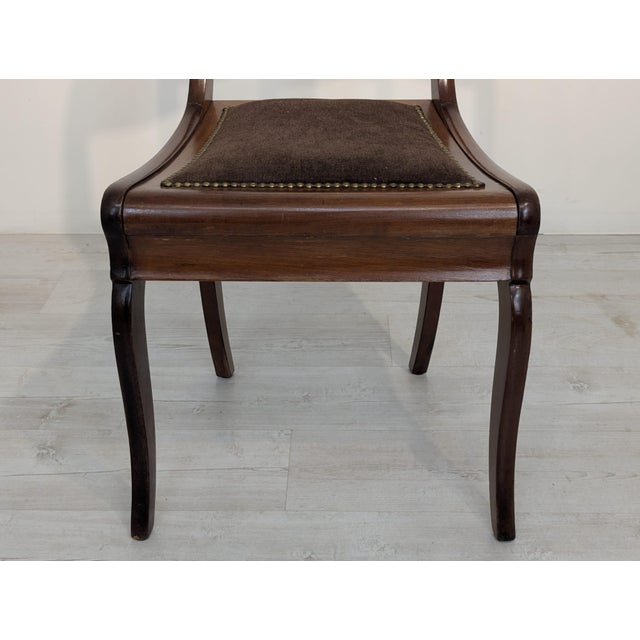 Biedermeier Walnut Chair, 1940s For Sale - Image 4 of 12