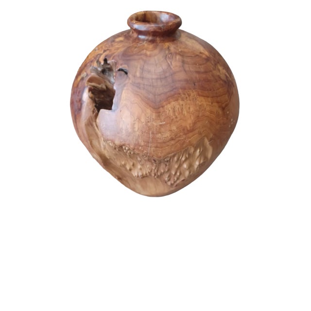 Brutalist Vintage 1980s Brutalist Maple Burl Vase For Sale - Image 3 of 3