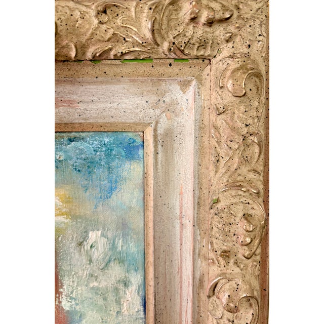 Blue Original Early 20th Century Impressionistic Sailboats Oil on Canvas, Framed For Sale - Image 8 of 10