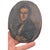 French 19th Century French Hand-Painted Portrait Miniature on Copper in Gilt Ribbon Frame - 6" X 4.5" For Sale - Image 3 of 9