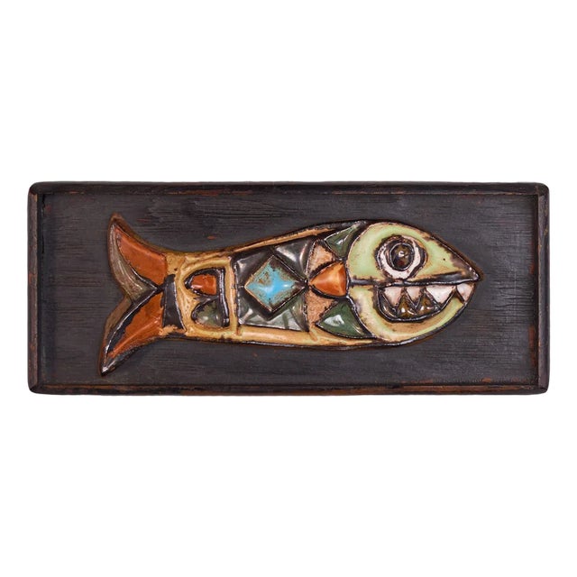 Wall Plaque by Roland Zobel for Les Cyclades, 1960s For Sale