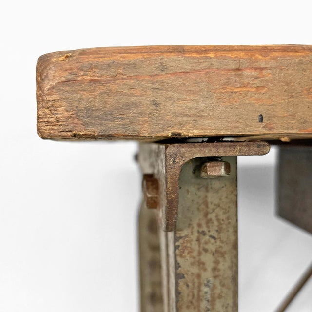 Vintage Italian Industrial Wooden and Cast Iron Console, 1800s For Sale - Image 10 of 18