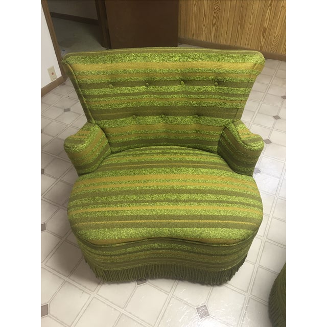 MidCentury Modern Plaid Chairs A Pair Chairish