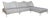 DS-112 3-Seater Sofan and Ottoman in Grey Leather from de Sede, Set of 2 For Sale