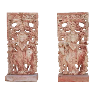 Set of 2, Vintage Krishna Statues